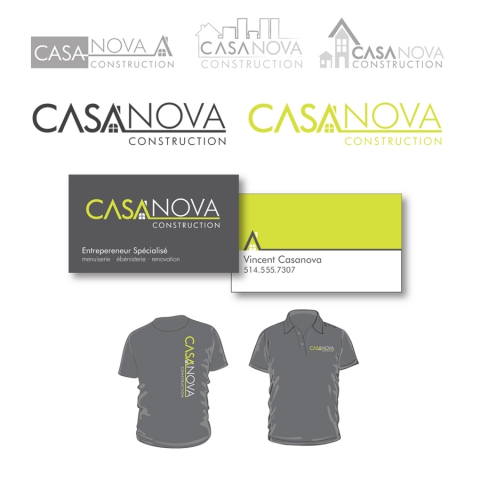 Design of a logo and a business card for a construction company