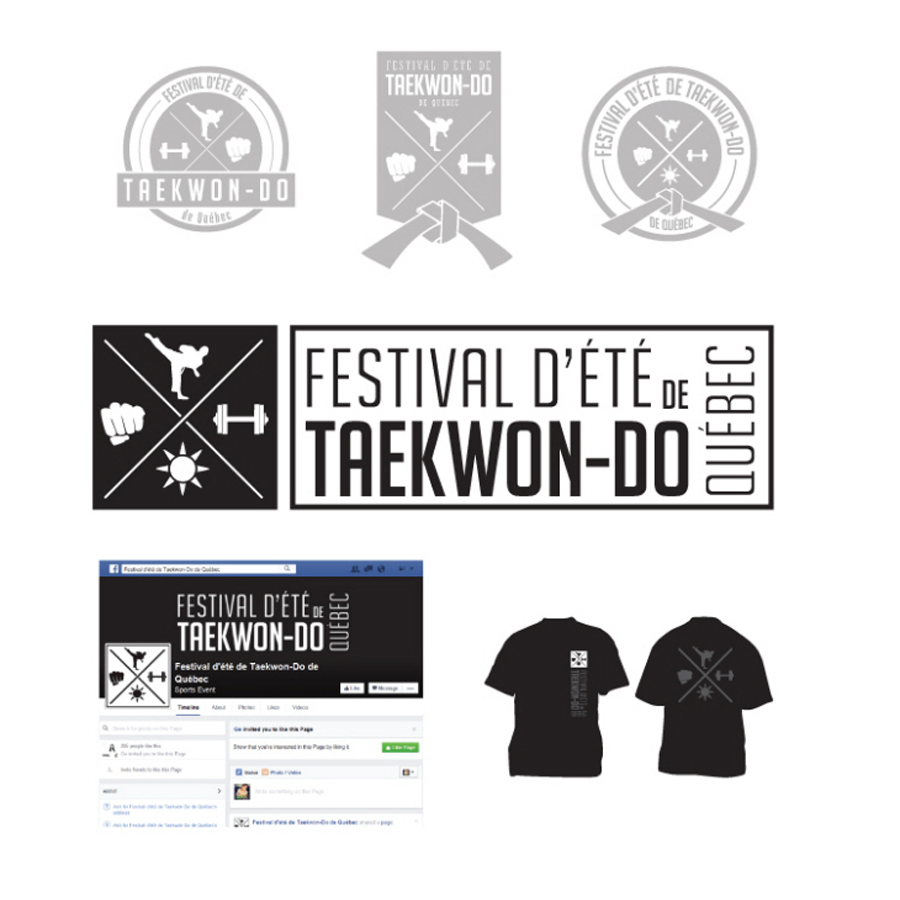 Design of a logo, a Facebook page and a t-shirt for a Taekwon-Do event