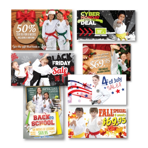 Design of all Facebook ads for our Taekwon-Do school